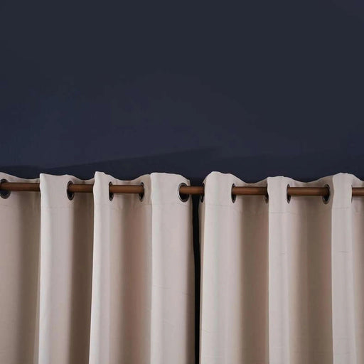 Dextor Blackout Curtain Pair 135X240Cm-Beige Pan Home
