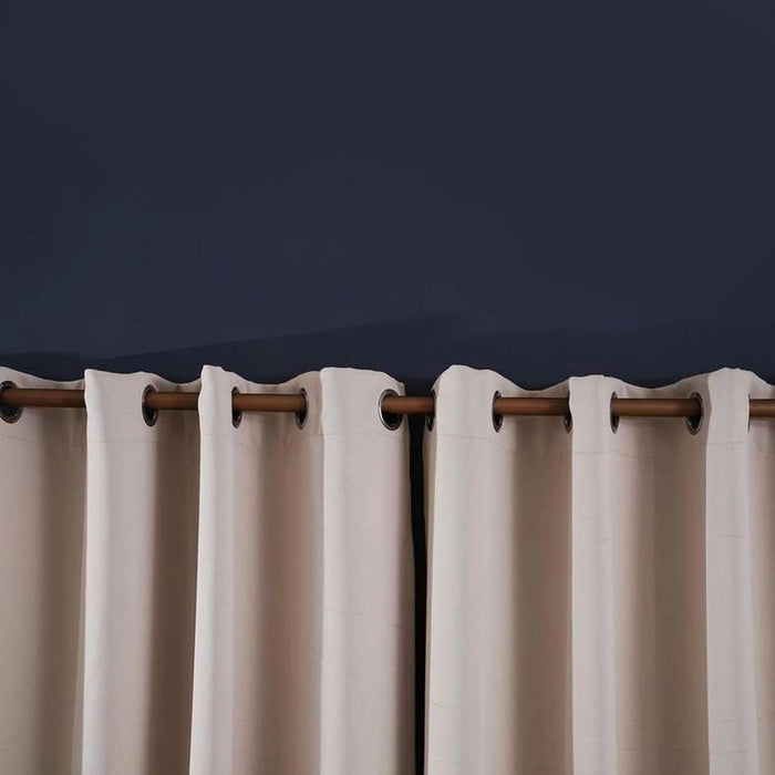 Dextor Blackout Curtain Pair 135X240Cm-Beige Pan Home