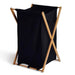 Dhafne Bamboo Frame Laundry Hamper 50X43X76cm - Black Pan Home