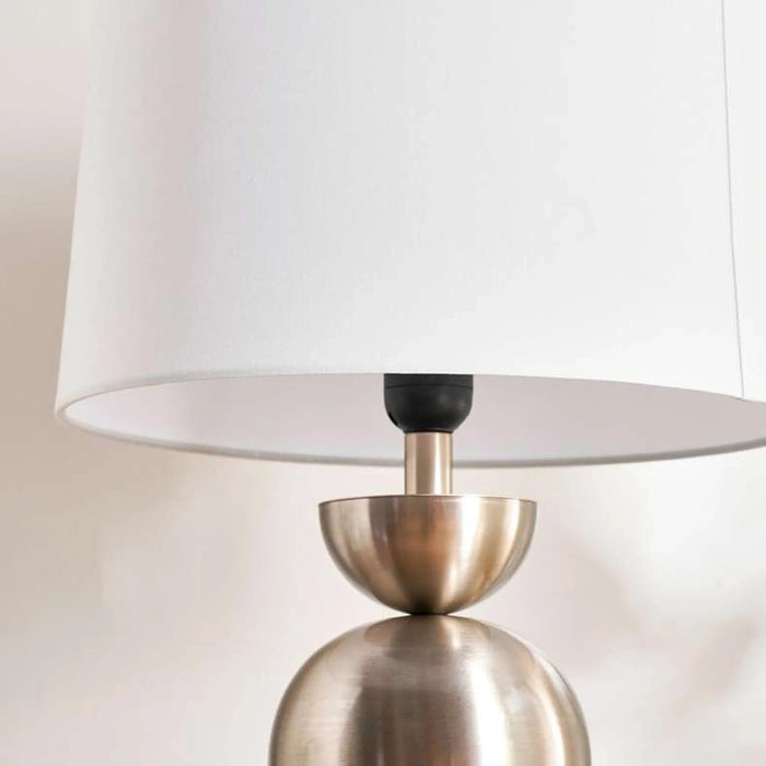 Dheya E27 Metal Table Lamp Dia 30.5X49.5Cm - Satin Nickel