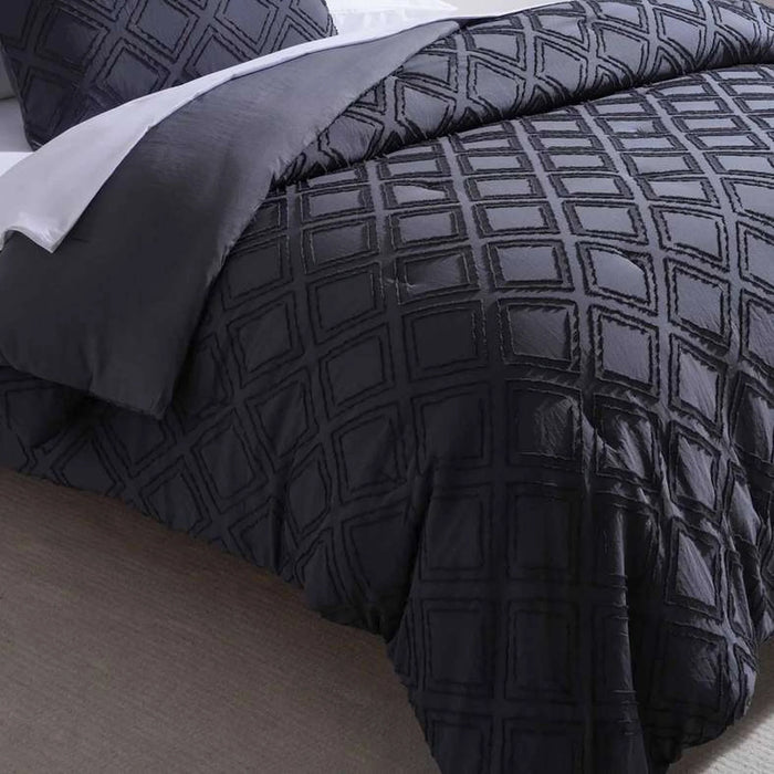Diamond Tufted 2-Piece Comforter Set 160X220Cm - Grey