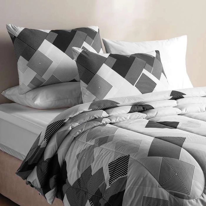 Diane 3-Piece King Comforter Set 240X260Cm  - Grey