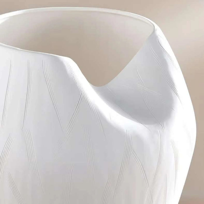 Dima Ceramic Folded Vase 34.5X34.5X42.5Cm - White