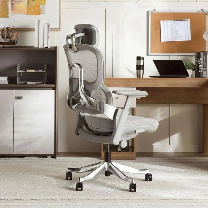 Dimitri Office High Back Chair Mesh And Fabric- Grey