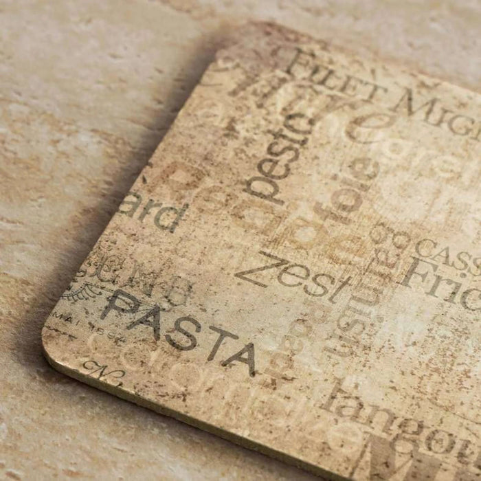 Dine 4Piece Corkback Coaster Set 10X10Cm - Gold Pan Home