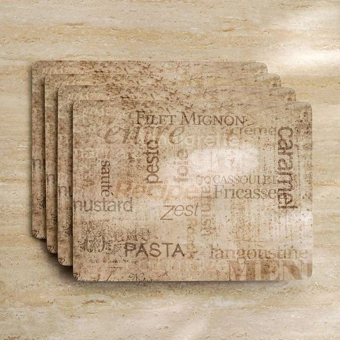 Dine 4Piece Corkback Placemat Set 30X40Cm - Gold