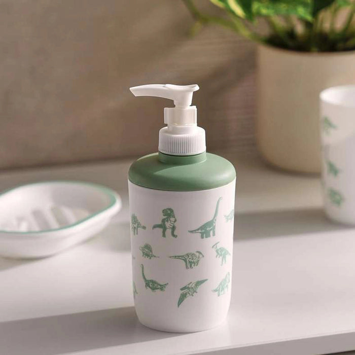 Dino Field Bath Accessory 3Pc Set-Green Pan Home