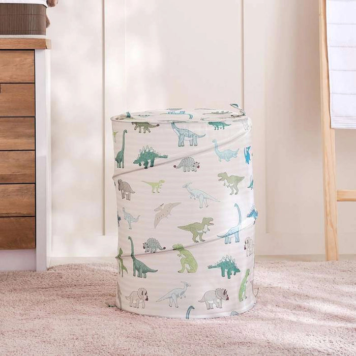 Dino Field Laundry Hamper - Green
