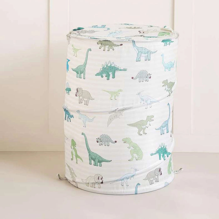 Dino Field Laundry Hamper - Green