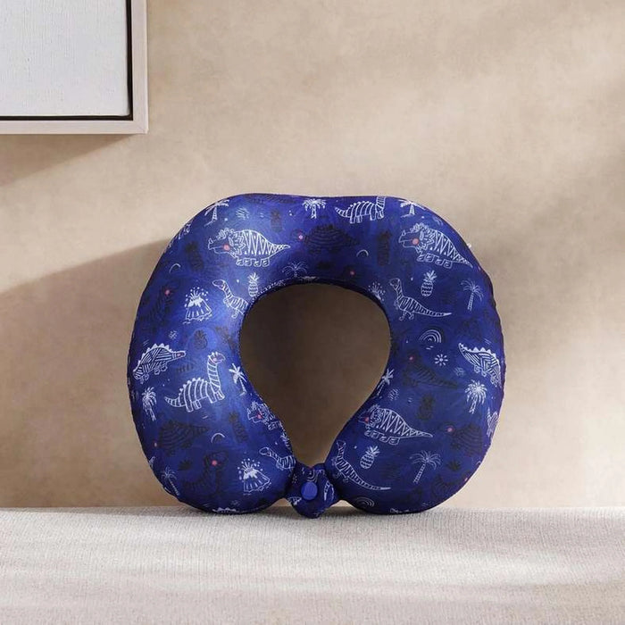 Dino Memory Foam Kids Travel Pillow 23X23X8Cm - Blue