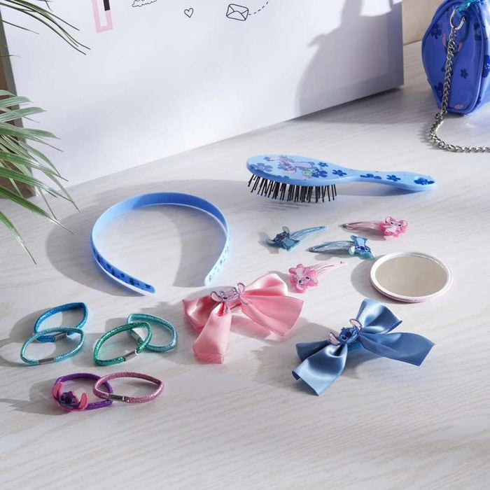 Disney Stitch 15 Piece Hair Acessories Set 26X3.7X1.3Cm-Blue Pan Home