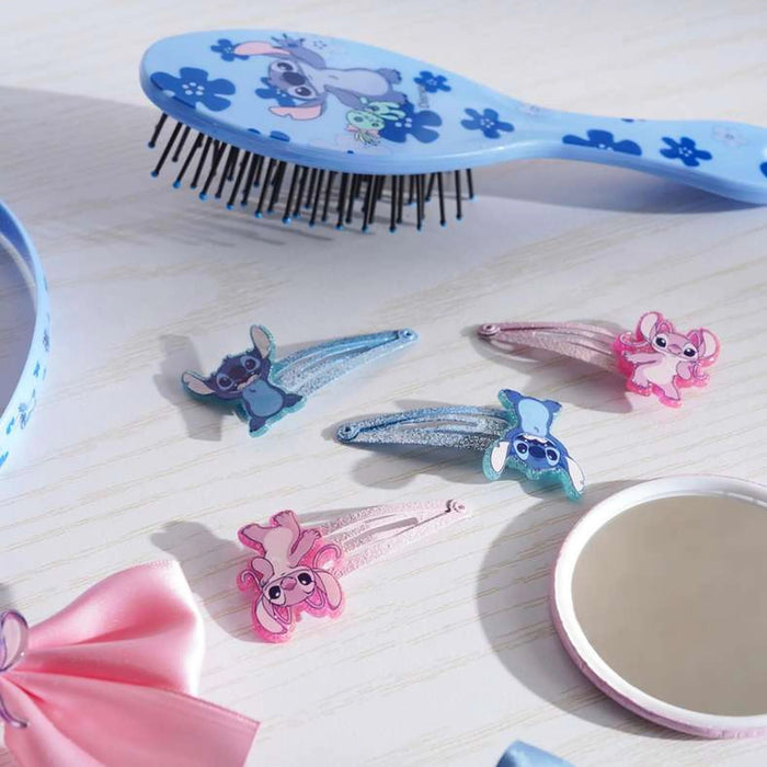 Disney Stitch 15 Piece Hair Acessories Set 26X3.7X1.3Cm-Blue Pan Home