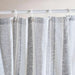 Distress Stripe Canvas Shower Curtain 180X180Cm- Grey Pan Home