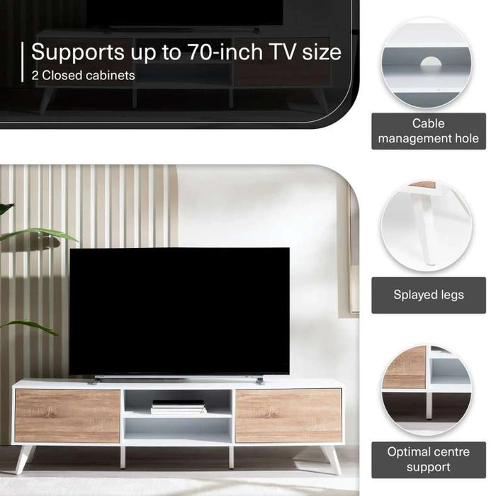 Dobler Tv Unit Upto 70 Inches - White Natural