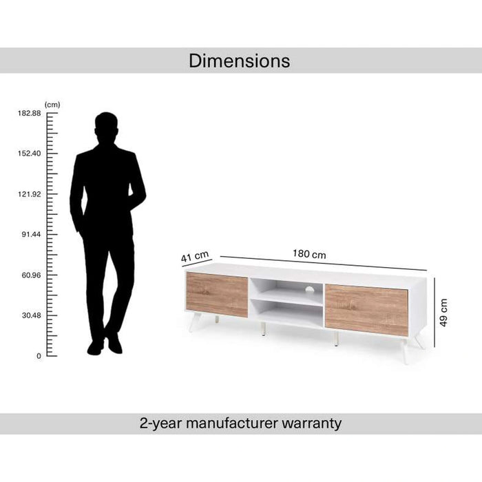 Dobler Tv Unit Upto 70 Inches - White Natural