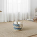 Domino Stripe Basket 23.5X21.5Cm - Blue Pan Home