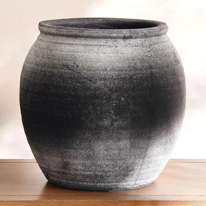 Donato Terracotta Vase 34X34X33Cm - Burnt Ash