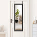 Door Mirror With Hook - Black Pan Home