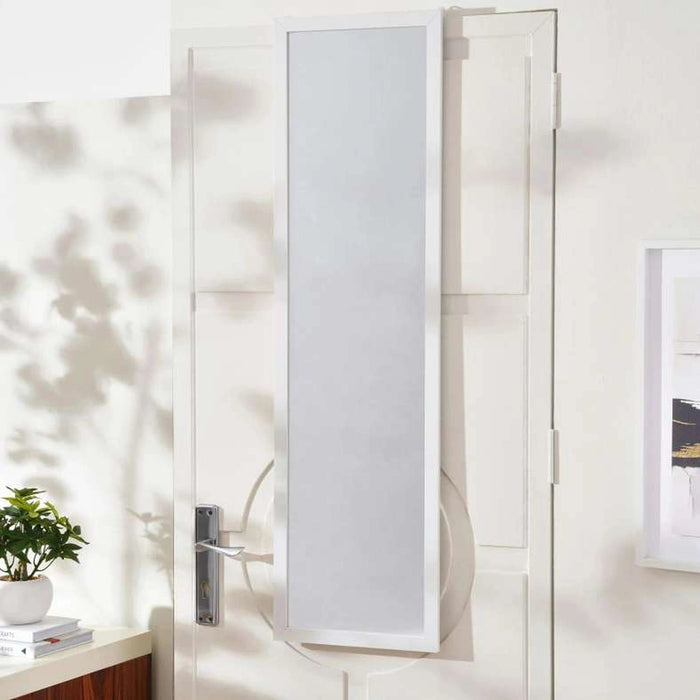 Door Mirror With Hook - White Pan Home