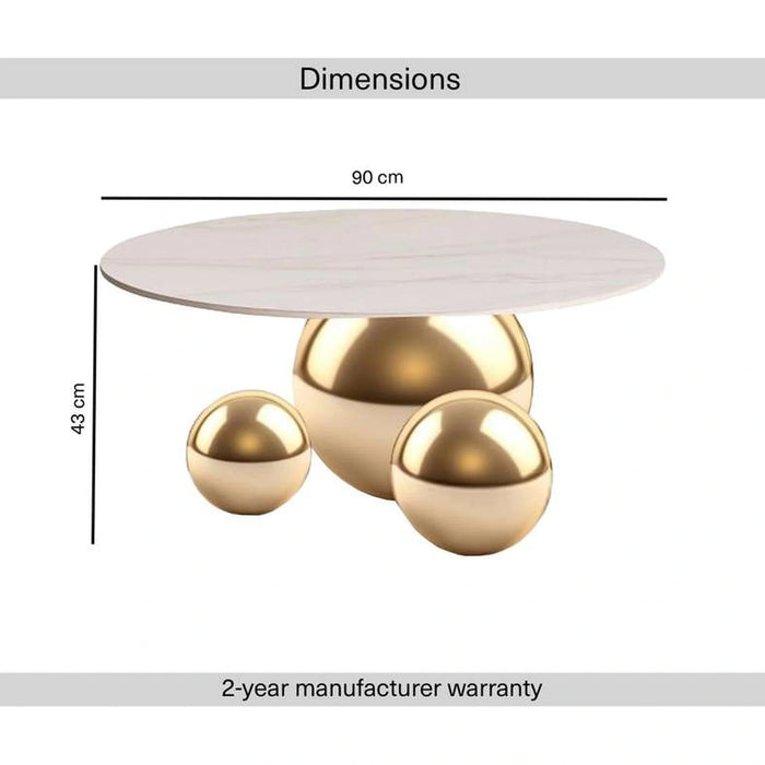 Doran Coffee Table - White