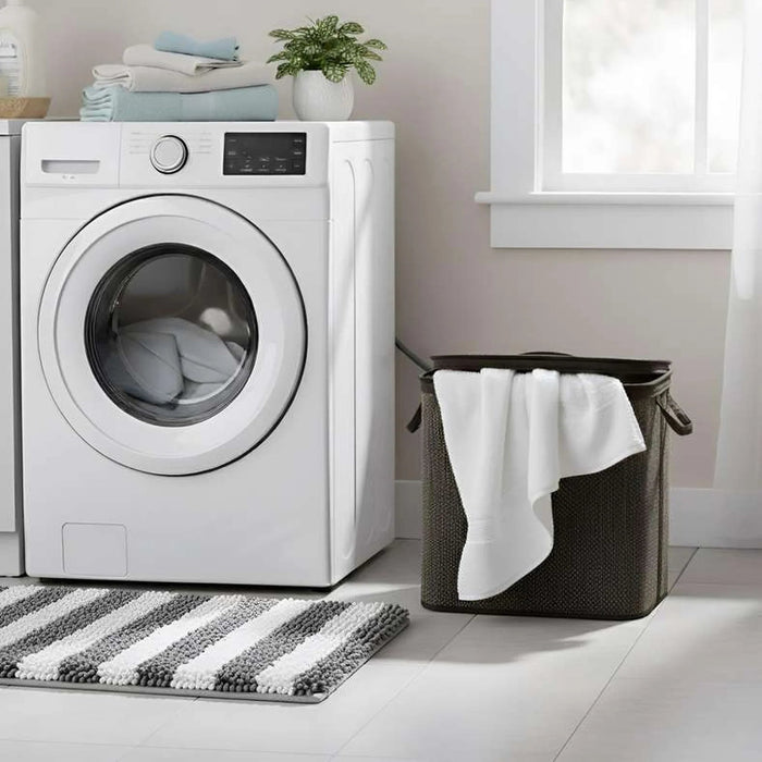 Dorian Bamboo Laundry Hamper With Handle 44X34X45Cm-Natural/Black Pan Home