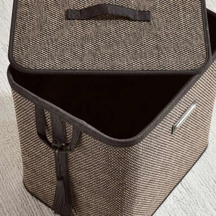 Dorian Bamboo Laundry Hamper With Handle 44X34X45Cm-Natural/Black Pan Home