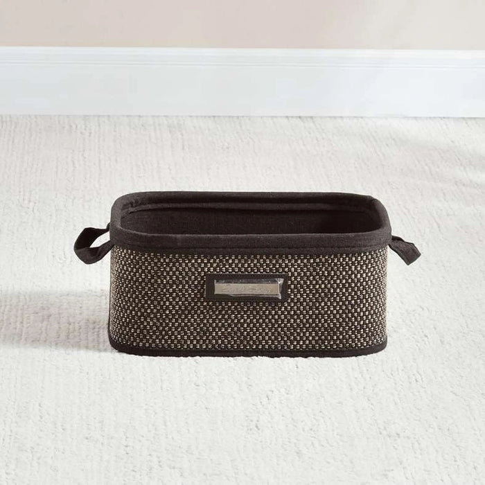 Dorian Bamboo Rectangular Basket With Fabric Liner  32X22X14Cm-Natural/Black Pan Home