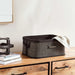 Dorian Bamboo Rectangular Basket With Fabric Liner  36X26X16Cm-Natural/Black Pan Home