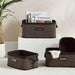 Dorian Bamboo Rectangular Basket With Fabric Liner  36X26X16Cm-Natural/Black Pan Home