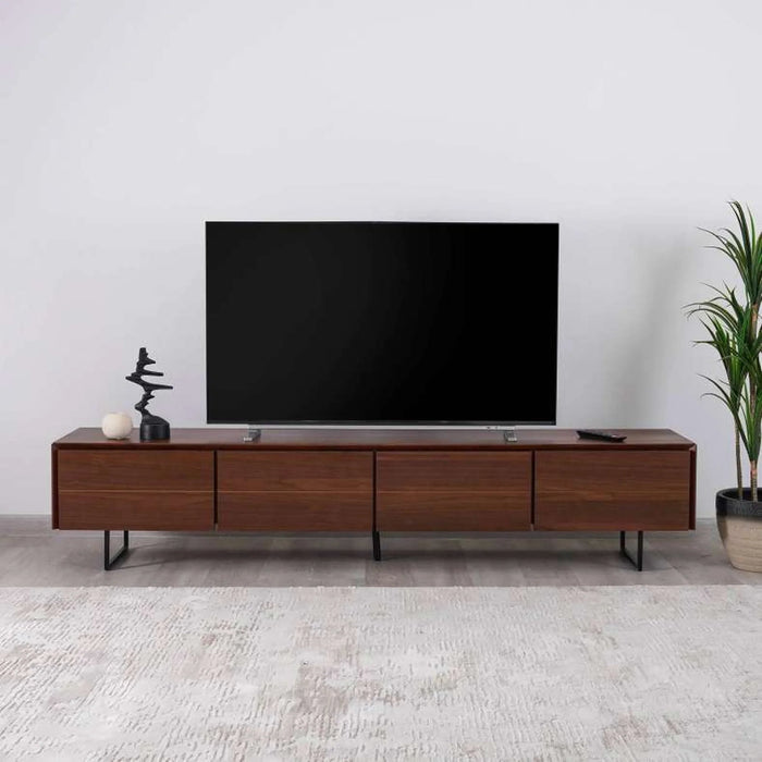 Doris Tv Unit Upto 80 Inches Veneer- Brown Black