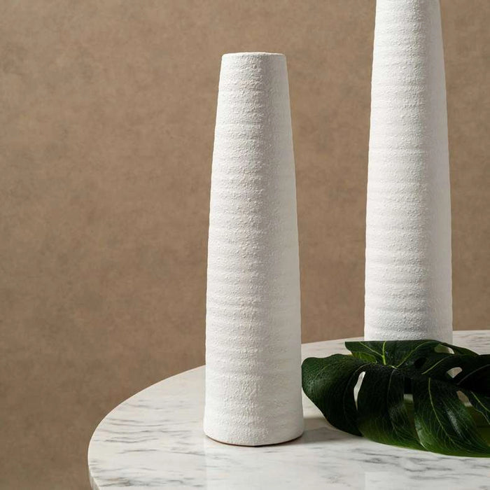 Dorothy Stoneware Vase 10X10X39cm- White