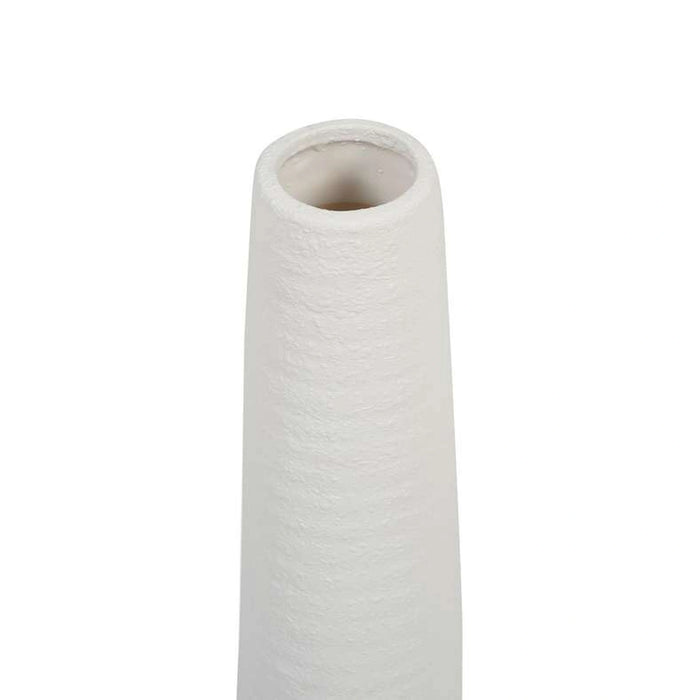 Dorothy Stoneware Vase 10X10X39cm- White