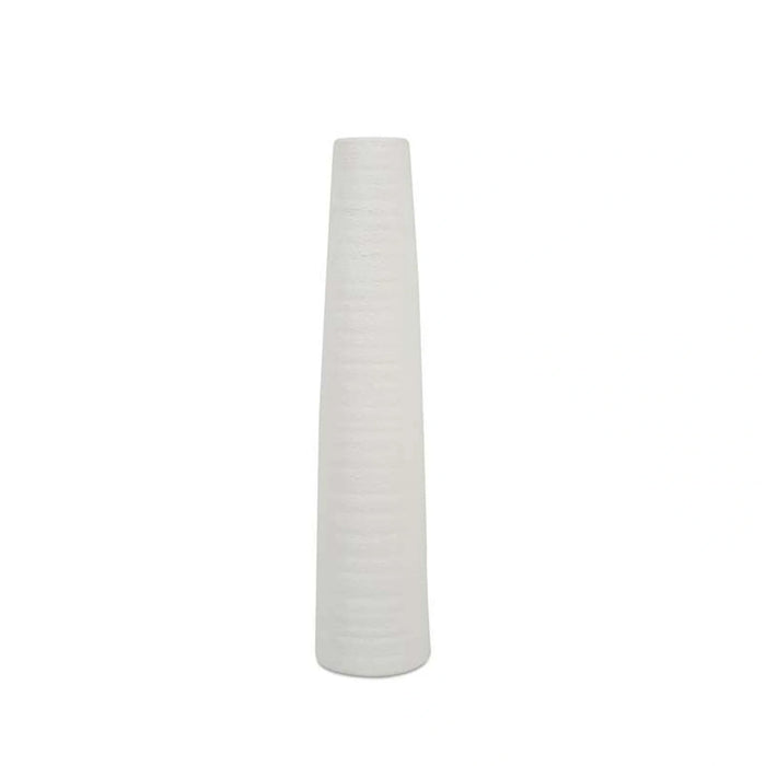 Dorothy Stoneware Vase 11X11X49Cm- White