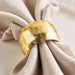 Dover 4 Piece Napkin Ring Set 4.6X2.8Cm- Gold Pan Home