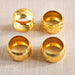 Dover 4 Piece Napkin Ring Set 4.6X2.8Cm- Gold Pan Home