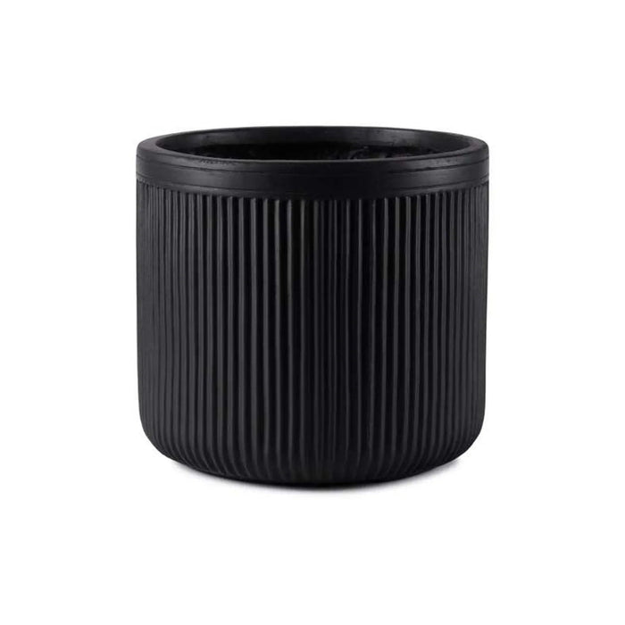 Dovica Polyresin Planter Dia24X21.5Cm - Dark Grey Pan Home