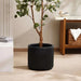 Dovica Polyresin Planter Dia43X38Cm - Dark Grey Pan Home