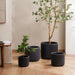 Dovica Polyresin Planter Dia43X38Cm - Dark Grey Pan Home