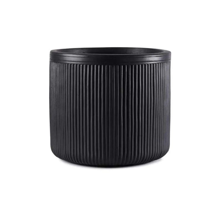 Dovica Polyresin Planter Dia43X38Cm - Dark Grey Pan Home