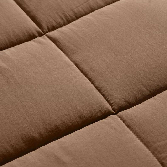 Down Alternative 2-Piece Reversible Comforter Set 150X220cm - Beige Brown Pan Home