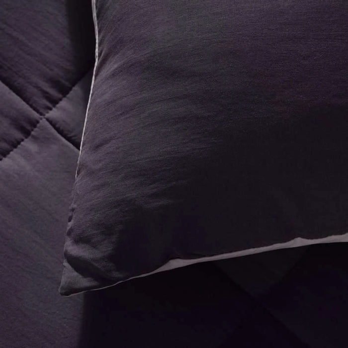 Down Alternative 2-Piece Reversible Comforter Set 150X220Cm - Grey