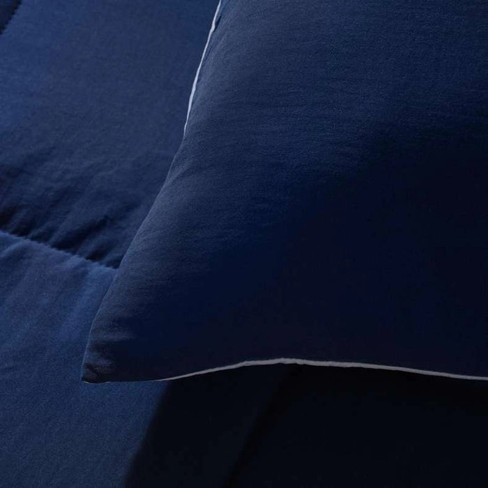 Down Alternative 2-Piece Reversible Comforter Set - Navy Grey Pan Home