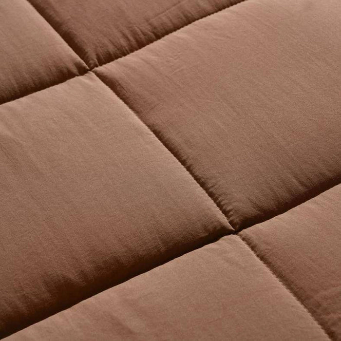 Down Alternative 3-Piece Reversible Comforter Set - Beige Brown Pan Home
