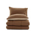 Down Alternative 3-Piece Reversible Comforter Set - Beige Brown Pan Home