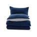 Down Alternative 3-Piece Reversible Comforter Set - Navy Grey Pan Home