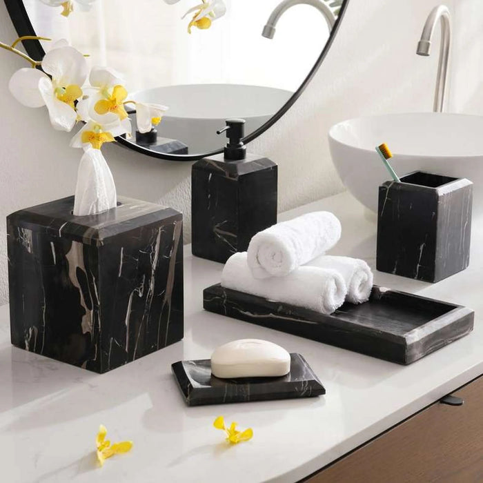 Dragon Marble Tumbler 9.5X9.5X13Cm - Black