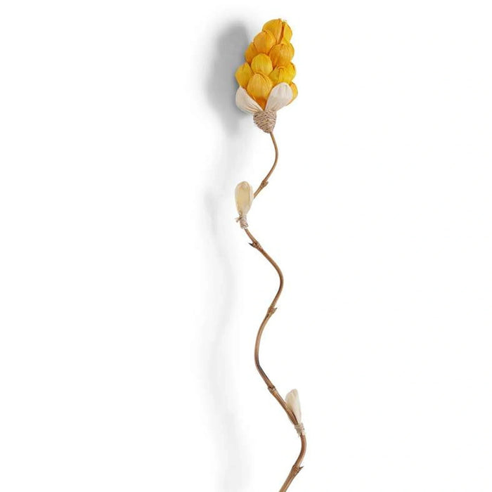 Dried Corn Leaf Bamboo Flower Stick 13X13X160Cm- Yellow Pan Home