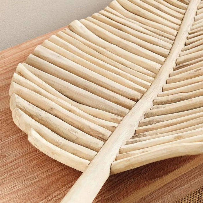 Drift Teak Wood Decor Leaf Platter 41X9X80Cm - Natural Pan Home