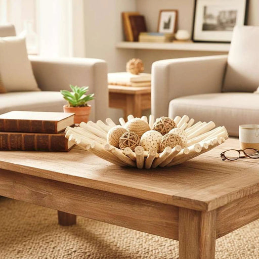 Drift Teak Wood Decor Platter 50X50X13Cm - Natural Pan Home