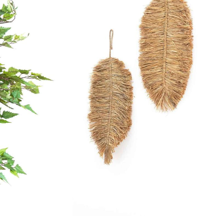 Dry Grass Wall Decor 32X75Cm - Natural